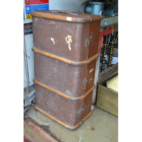 14 - Wood bound travel trunk