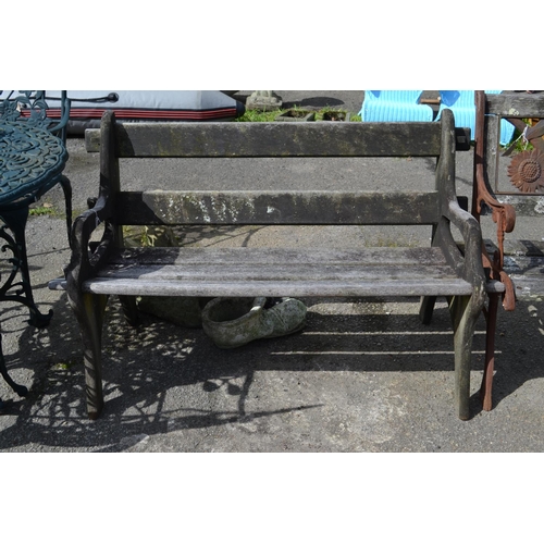 166 - Small teak garden bench