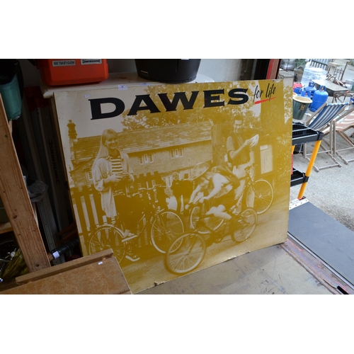 59 - Vintage Dawes poster on cardboard