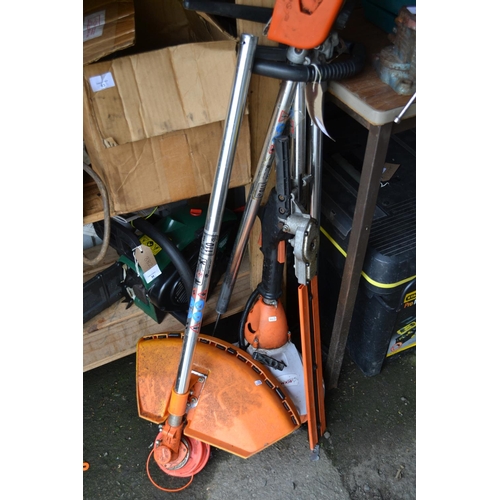 85 - Eckman petrol strimmer with changeable trimmer & chainsaw heads