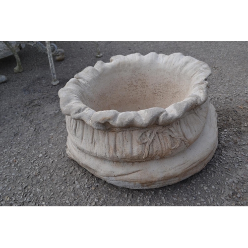 207 - Pair of large sack shaped planters