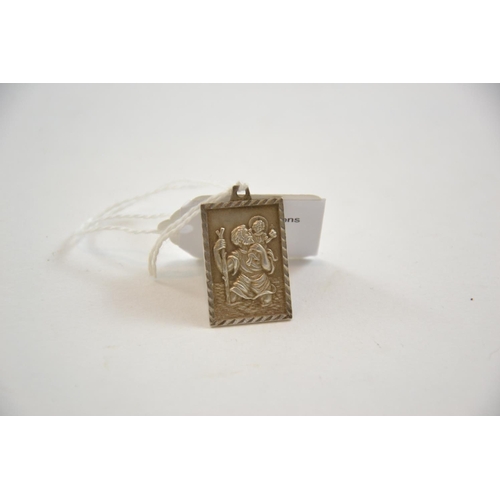 620 - Sliver St Christopher pendant