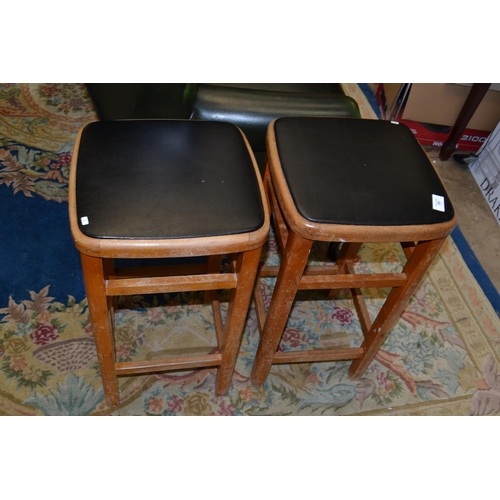 886 - Pair of vintage kitchen stools