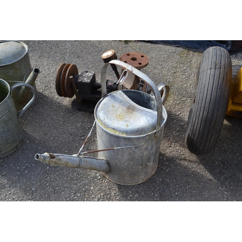 195 - Galvanised watering can