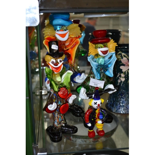 339 - Murano  & Murano style clowns