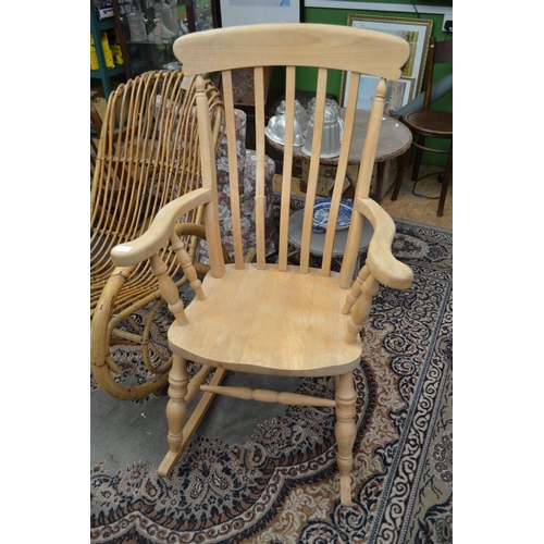 474 - Beech farmhouse rocking chair