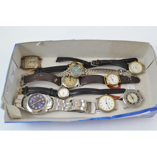 537 - Box of ladies & gents wrist watches