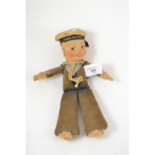 559 - Vintage HMS Victory sailor doll