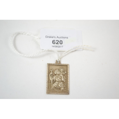 620 - Sliver St Christopher pendant