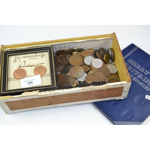 534 - Folder of old 10p, 50p coins