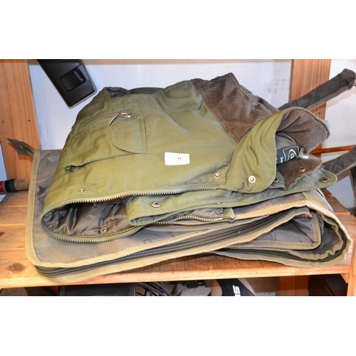 15 - Fishermans gilet (Size M) Rod bag + others