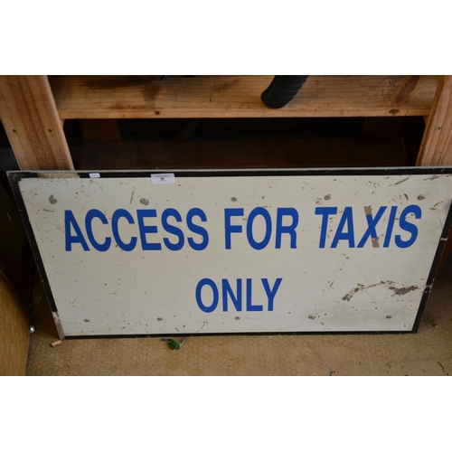 23 - Acrylic sign 'Access for Taxis Only'