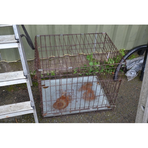 87 - Small metal dog cage