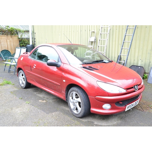 93 - Peugeot 206 1600 Allure Coupe. Petrol, 2004, 91,000 miles, manual, M.O.T June 2018, leather interior... 