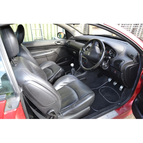 93 - Peugeot 206 1600 Allure Coupe. Petrol, 2004, 91,000 miles, manual, M.O.T June 2018, leather interior... 