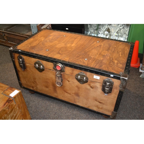 316 - Large stripped travel trunk