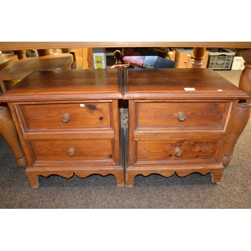 336 - Pair of pine bedside units