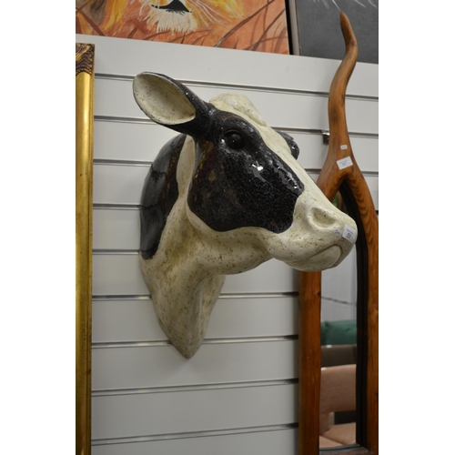 612 - Decorative wall mounted Friesian cow head