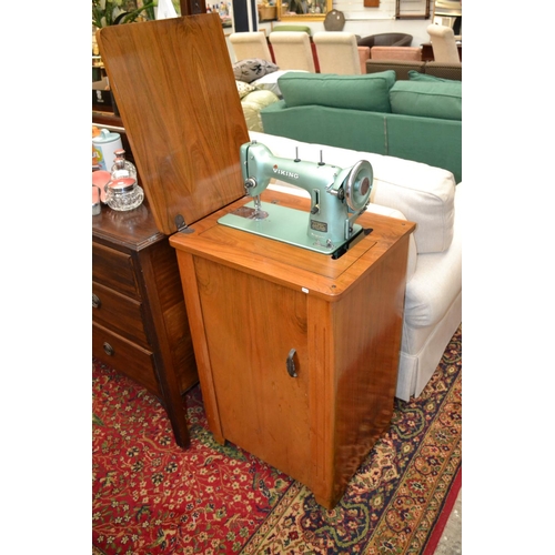 687 - Viking Electric Sewing Machine in Cabinet