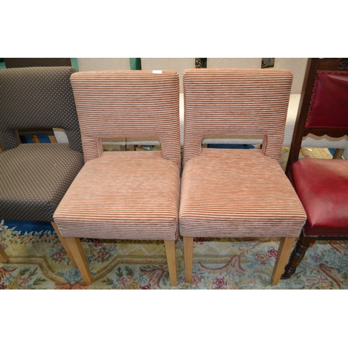 711 - Pair of modern upholstered dining chairs