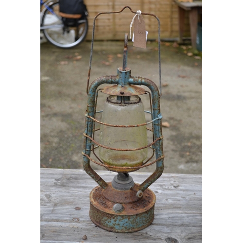 160 - Rustic hurricane lamp