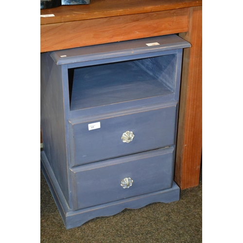 235 - Painted pine 2 drawer bedside