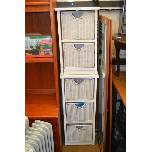 35 - 3 drawer & 2 drawer wicker units