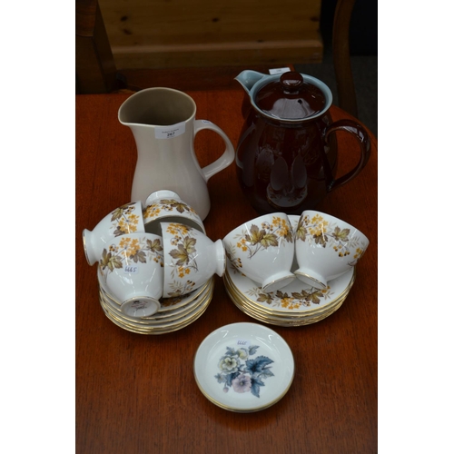 286 - Ceramics inc. Denby, Poole , Royal Worcester and Roy Vale Tea cups and Saucers + others