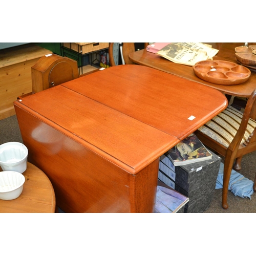 337 - Modern Slimline Oak Drop Leaf Table