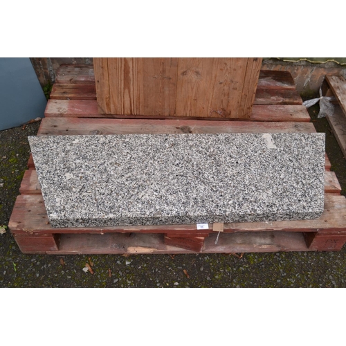 105 - Granite hearth. 121cm (at widest point) D41cm