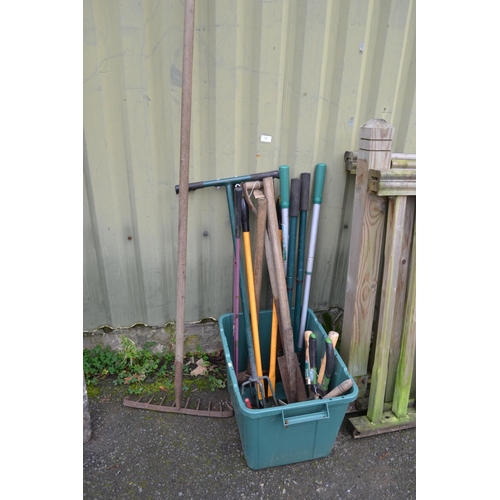 114 - Qty of long handled & other gardening tools