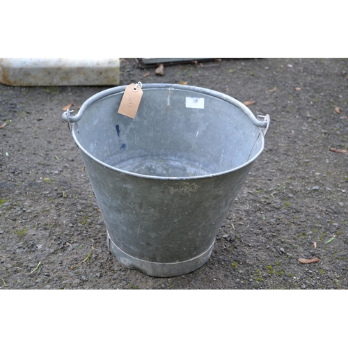 128 - Galvanised bucket