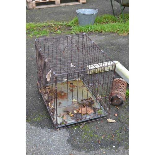 132 - Small metal dog cage