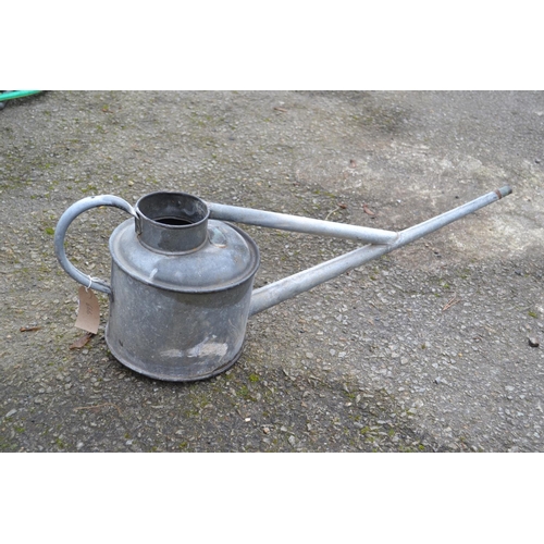 136 - Long spouted galvanised watering can