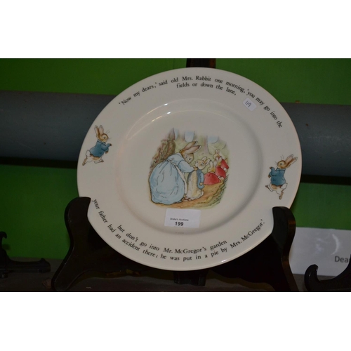 199 - Peter Rabbit cabinet plate by Wedgwood