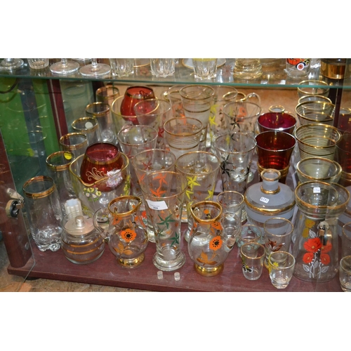 204 - All Czechoslovakian on shelf, inc. Vases