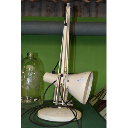 240 - Anglepoise style lamp (PAT tested but not in working order) AF (damage to joint)