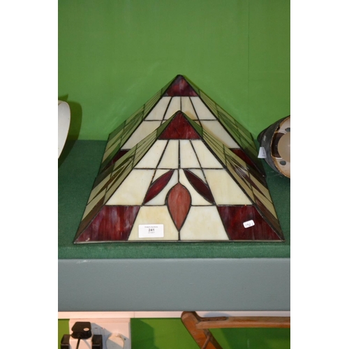 241 - 2 Tiffany style lamp shade in red & cream