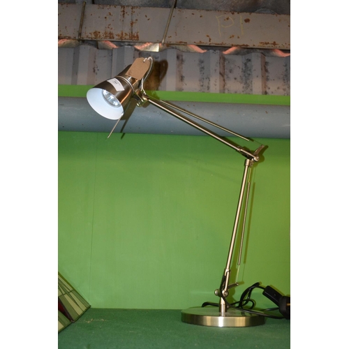 243 - Modern brushed aluminium angle lamp