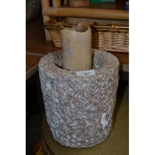 291 - Granite candle stand