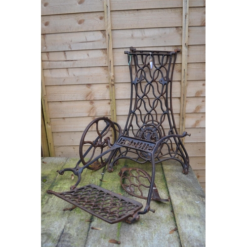 9 - Singer treadle base (in parts)