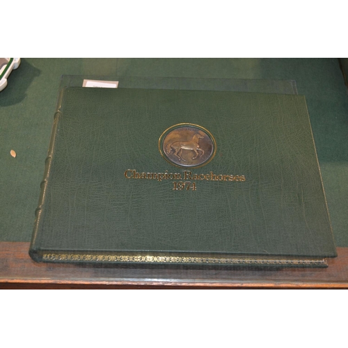 546 - 1974 Champion Race Horses (Dahlia) Set with Silver Medallion To Cover Ltd Edition of 2000