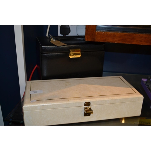 563 - Cream and Black Jewellery Caskets