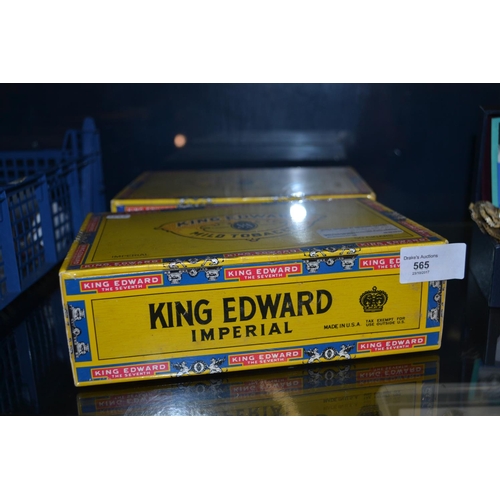 565 - 2x 50 King Edward Imperial Cigars Unopened