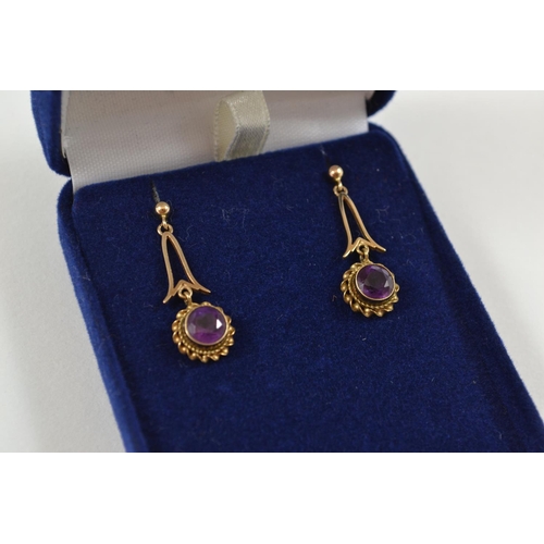 644 - 9ct Amethyst Earrings