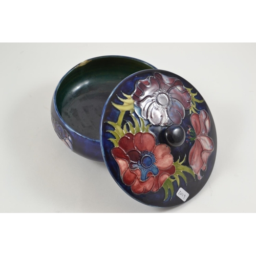 698 - Moorcroft Hibiscus Pattern Pin Dish with impressed marks to base