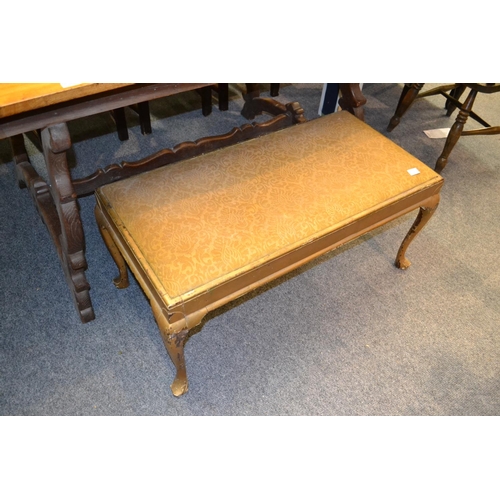 706 - Gilt Framed Cabriole Legged Sofa Stool 36