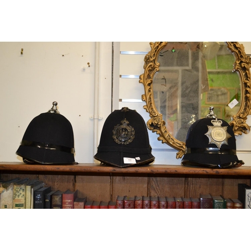 711 - 3x Police Helmets inc Vintage Birmingham and Devon & Cornwall