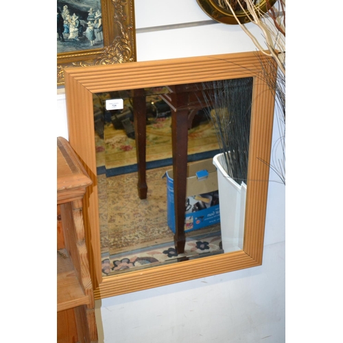 724 - Pine framed Bevelled Glass Mirror