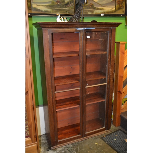 751 - Glass Fronted Book Case Missing Some Glass H62